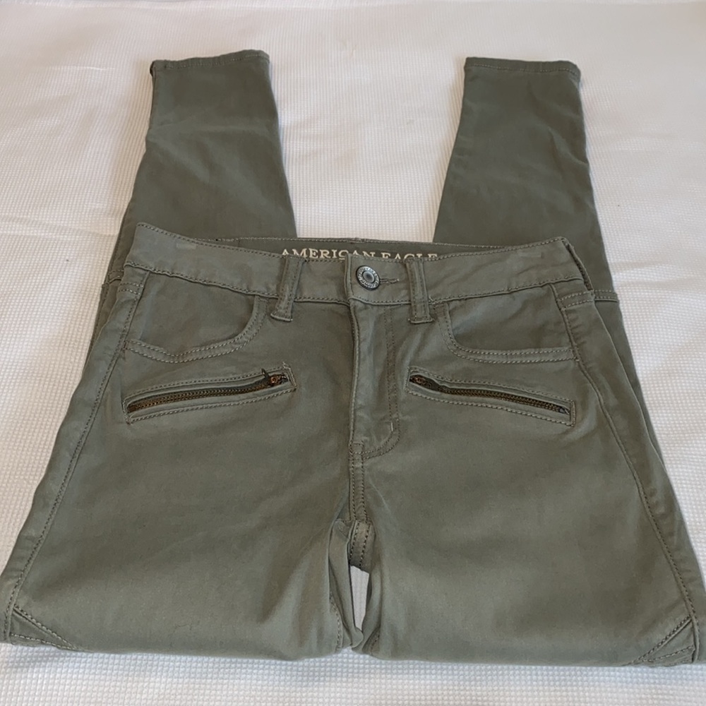 American Eagle outfitters  Moto High Rise Jegging Size 0 Regular - Picture 3 of 12
